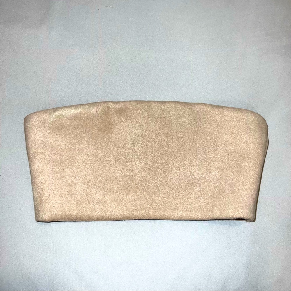 Meshki Zip Strapless Tube Crop Top Suede Festival Summer Vacation Resort